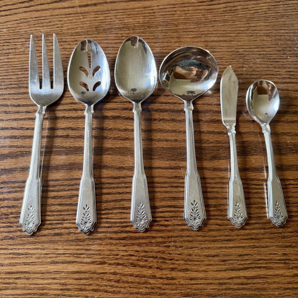 Vintage Rogers Co. Stainless "NORCREST BRENTWOOD" Serving‎ Set Of 6